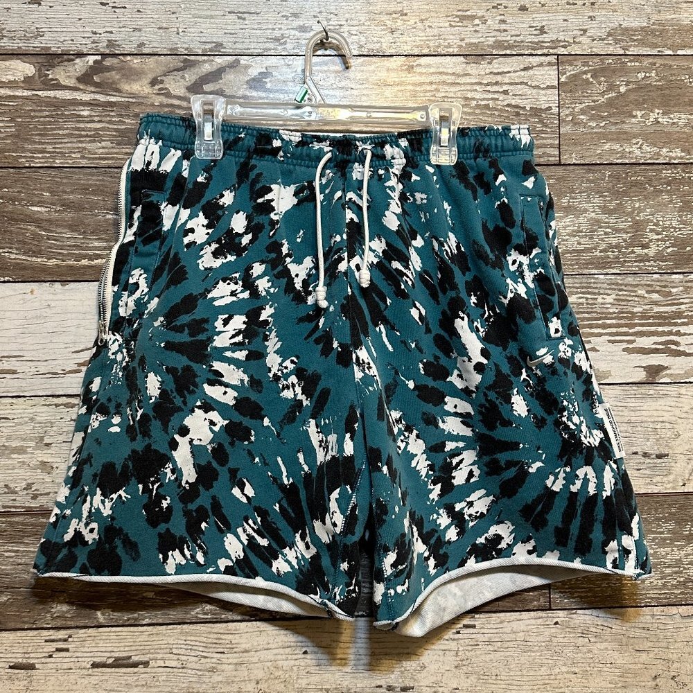 Nike Standard Issue Blue Tye Dye Fleece Women's Athletic Sweatshorts
